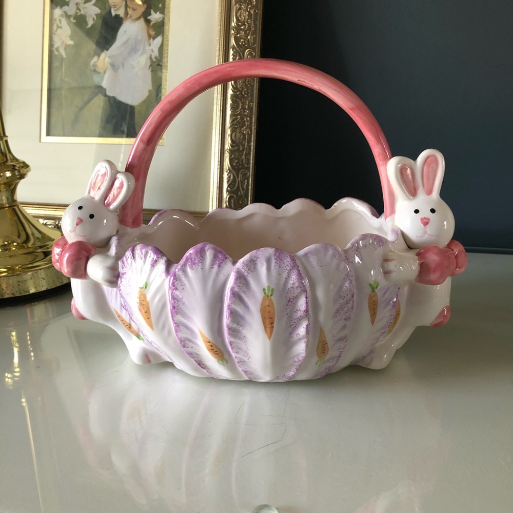 🐰ceramic bunny basket 🐰 - Picture 4 of 4